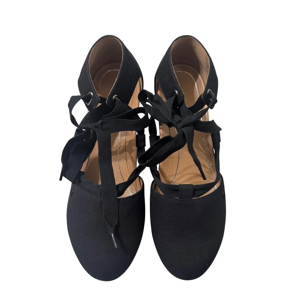 Vionic Kaitlyn Wedge Sandal Womens 9.5 Black Espadrille Orthotic VS415